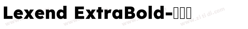 Lexend ExtraBold字体转换